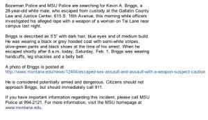 Gmail - Police search for escaped detainee near campus_ should be considered dangerous
